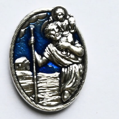 Plakietka metalowa na magnes Św. Krzysztofa – 021