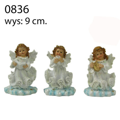 0836 Figurka Anioła - wysokość 9 cm. - opakowanie zbiorcze 3 szt.