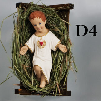 Dzieciątko D 4 - długość żłóbka 14,5 cm wysokość żłóbka  7,5 cm