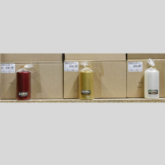 Świeca klubowa – 120/58 – metalik czerwony, złoty, perła