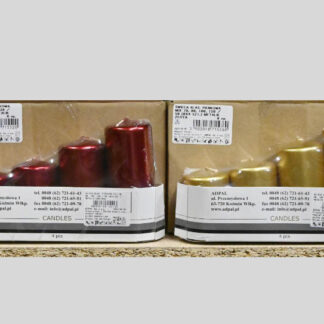 Świeca klubowa – MIX – 70, 80,100, 120/58 - metalik złoty, czerwony
