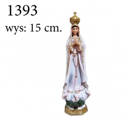 1393 Figurka Maryi Fatimskiej wysokość 15 cm.