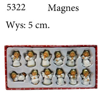 5322 - Figurka Anioła magnes – wysokość 5 cm. – opakowanie zbiorcze 10 szt.
