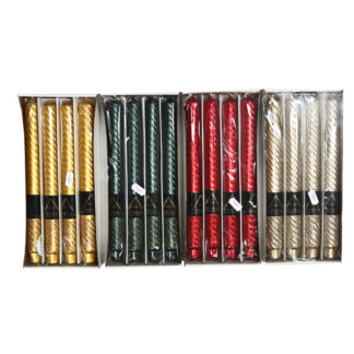 Świeca spiral metalik – ADPAL – 280/27 – (op-4 szt.) metalik: złoty, zielony, czerwony, szampański