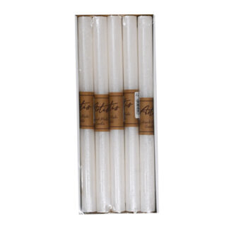 Świeca - RUSTIK - walec metalik – ATRIS – 300/23 – (op-10 szt.) metalik perła