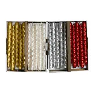 Świeca fortepianowa metalik – ADPAL – 230/22 – (op-10 szt.) metalik: złoty, perłowy, srebrny, czerwony