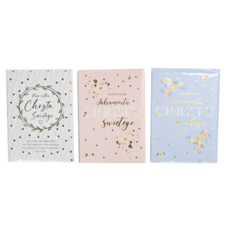 Chrzest - Książeczka PMB – zwykłe -Kukartka (komplet 3 szt)