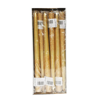 Świeca Emilia brokat 1/2 - metalik złoty – wys.- 29 cm