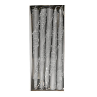 Świeca Emilia – srebro – wys.- 29 cm