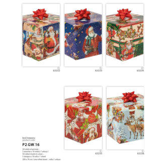 P2_GW_16 - Papier ozdobny P2 - 200x70cm - Gwiazdka zest. 5 szt.